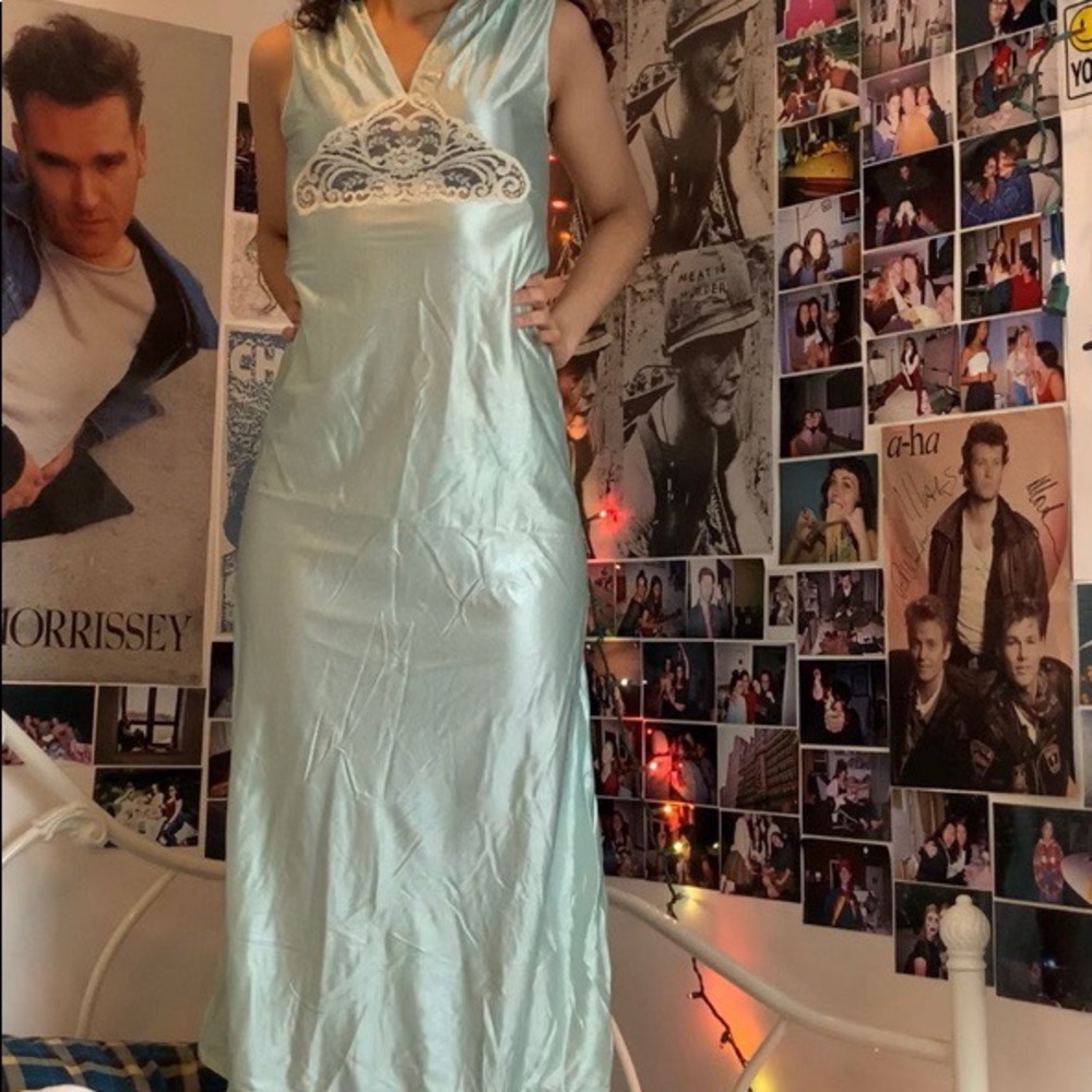 90’s Vintage Silk Maxi Slip Dress